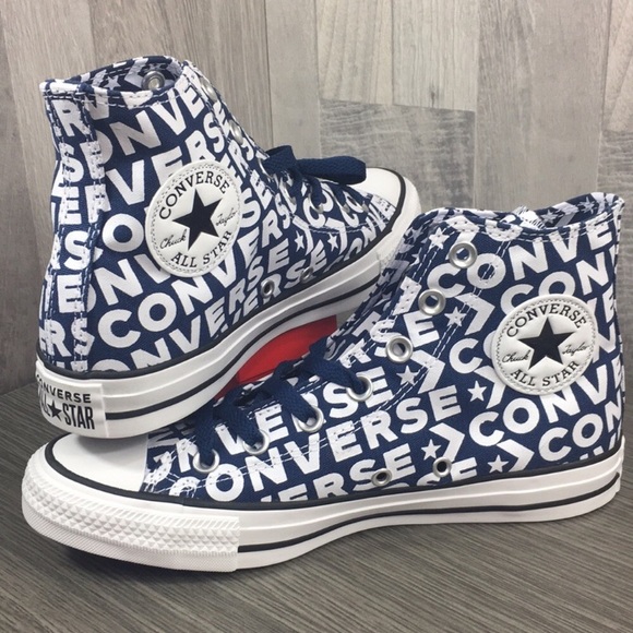 •Converse CTAS Hi Navy/White - Picture 8 of 9